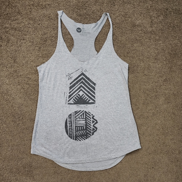 Grey and Black Geometric Tank Top, Women's Small - Picture 2 of 12